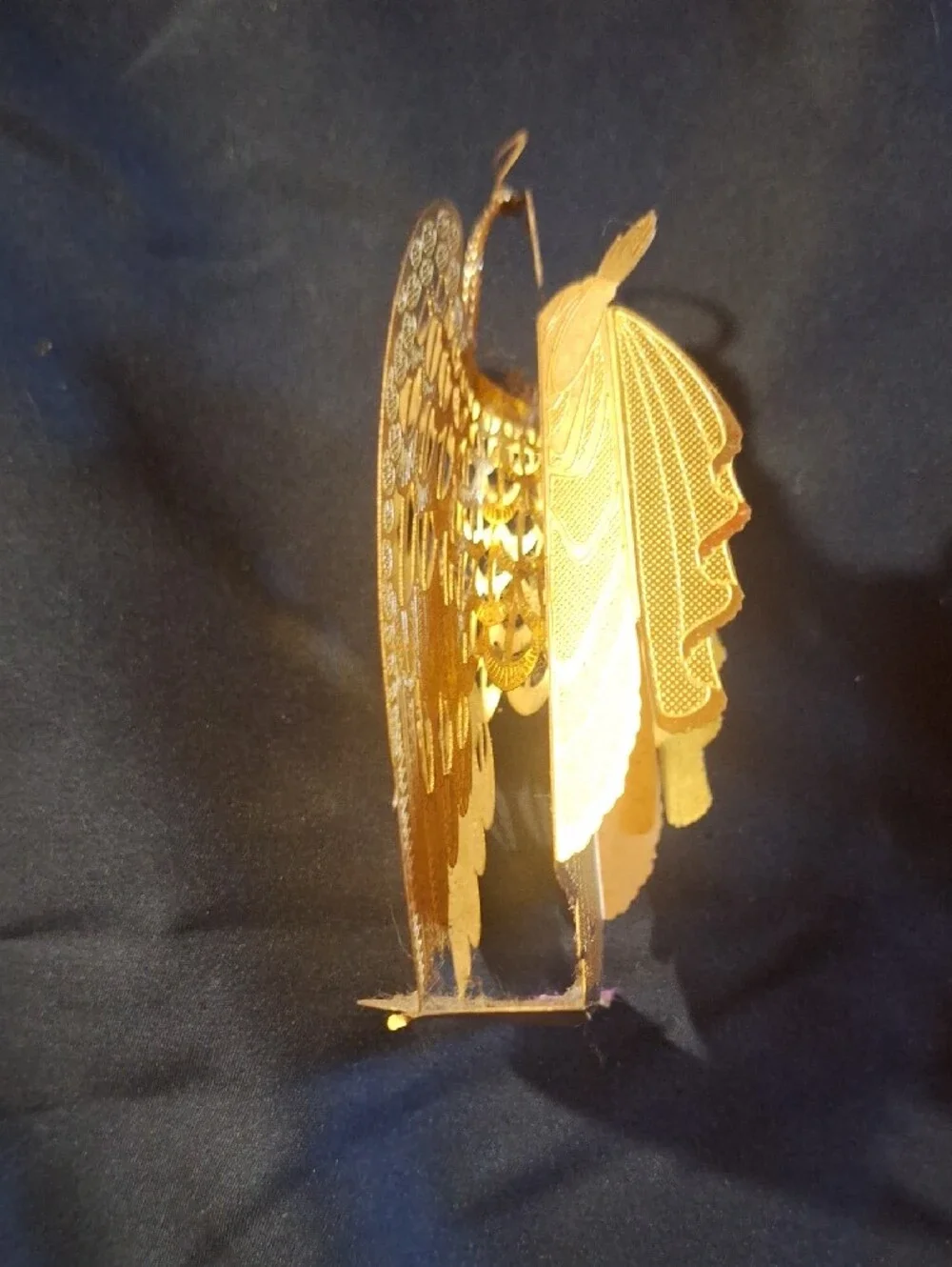 Gold Angel Figurine Home Accent - Decorative Metal Angel